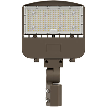 Sunco Shoebox Parking Lot Pole Light LED 150W Dusk to Dawn Fixture Photocell sensor bottom view